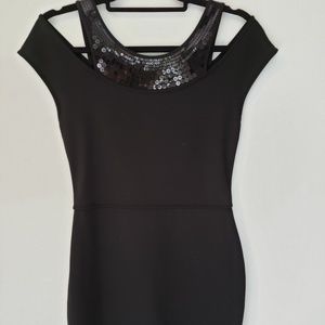 ARMANI EXCHANGE Black Midi Dress